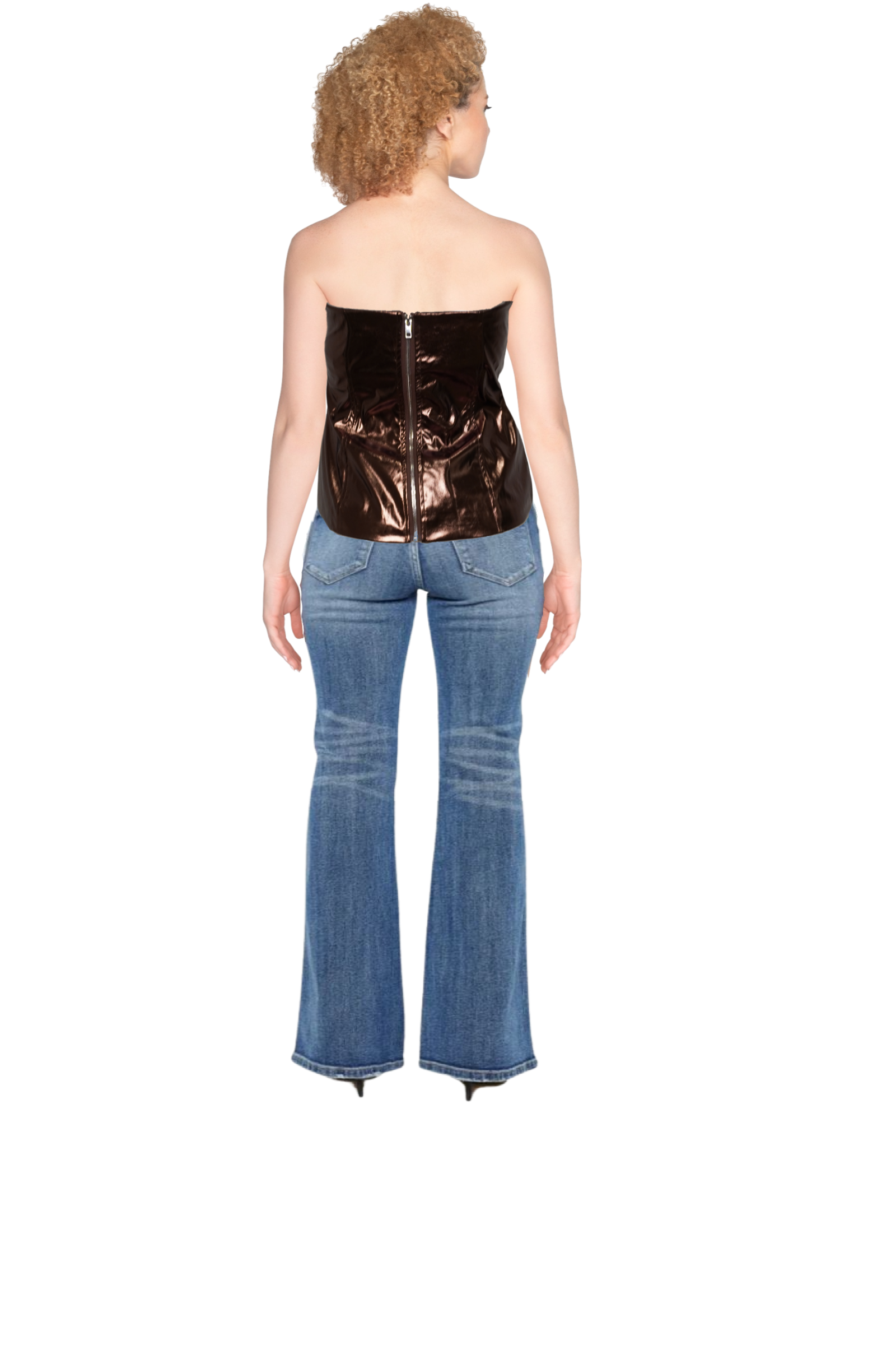 Metallic Mocha Tube Top