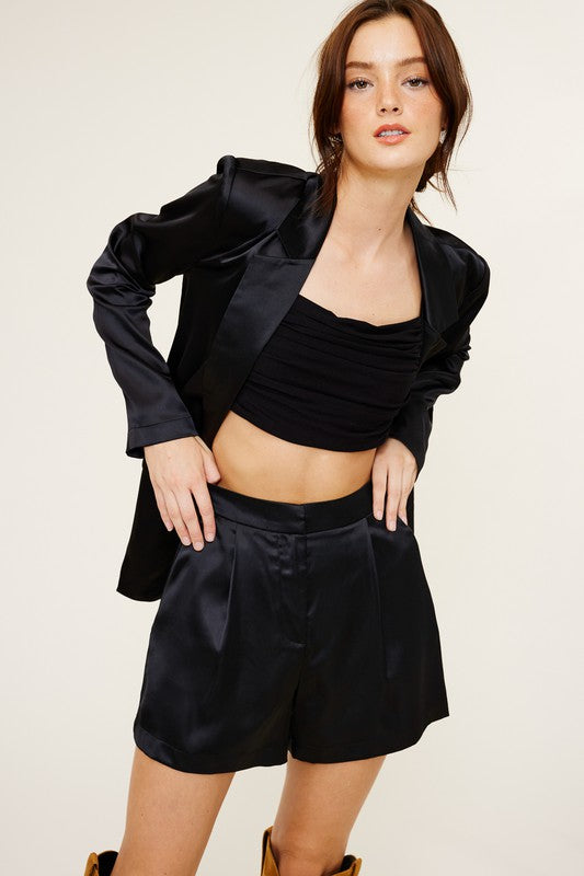 Zora Blazer Short Set in Black