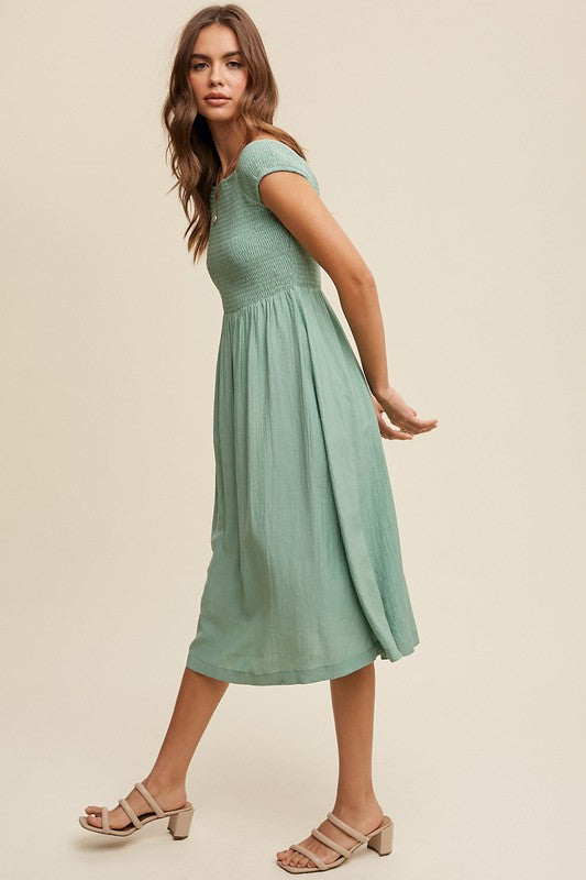 Jade Whisper Pocket dress