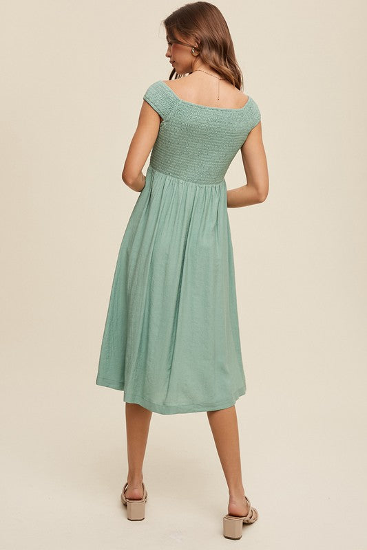 Jade Whisper Pocket dress