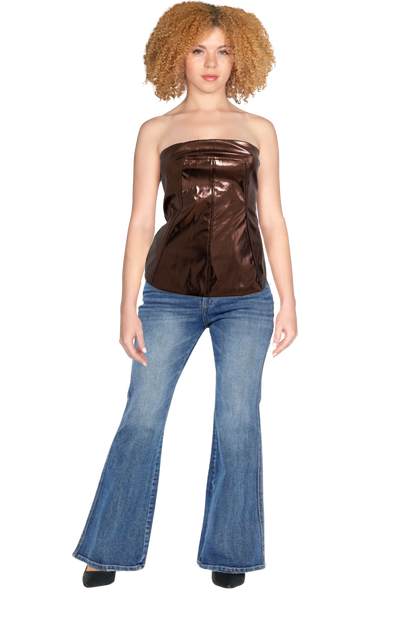 Metallic Mocha Tube Top