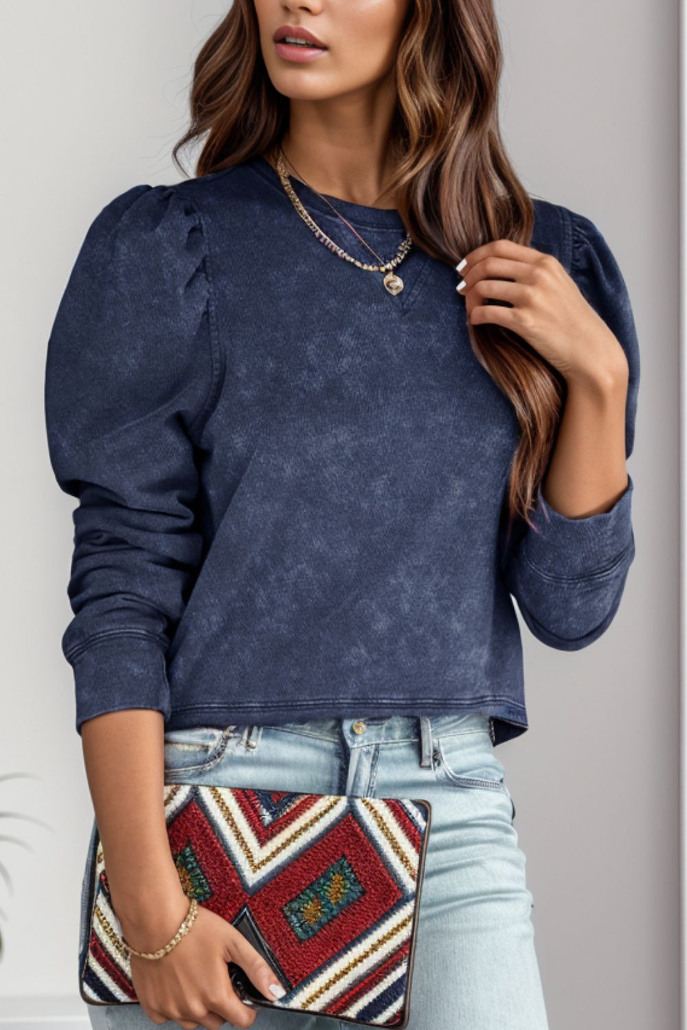 Vintage Vibes Blue Sweater